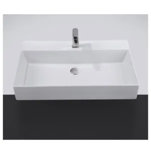 Studio Bagno Shard 75 Bench or Wall Basin with No Tap Hole - Gloss White SHA75-0 SHA750 by Studio Bagno, a Basins for sale on Style Sourcebook