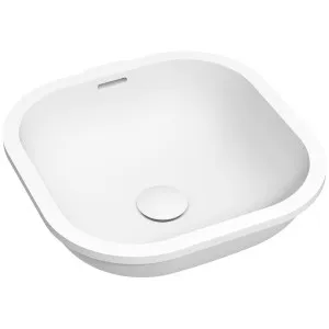 Omvivo Sub Smooth Square 330 Undermount Basin - Matte White SUB-SMSQ330 by Omvivo, a Basins for sale on Style Sourcebook