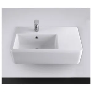 Studio Bagno Edge Left Bench or Wall Basin with 3 Tap Holes - Gloss White EDGL001-3 EDGL0013 by Studio Bagno, a Basins for sale on Style Sourcebook