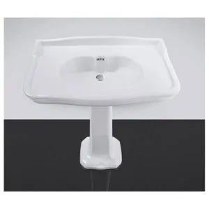 Studio Bagno Impero 100 Pedestal and Basin with 1 Tap Hole - Gloss White IMP100-1 IMP1001 by Studio Bagno, a Basins for sale on Style Sourcebook