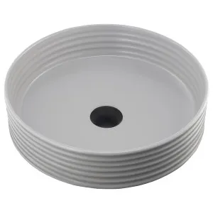 Terzofoco By Oliveri Ribbed Short Circular Countertop Basin - Grey TZ0201GY by Terzofoco by Oliveri, a Basins for sale on Style Sourcebook