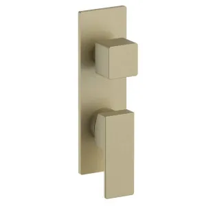 Fantini Mint Wall Diverter Mixer - Matte British Gold PVD 34P6F185B-4400M585A by Fantini, a Showers for sale on Style Sourcebook