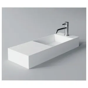 Studio Bagno Spy 75 Bench or Wall Basin with 1 Tap Hole - Gloss White SPY75-1 SPY751 by Studio Bagno, a Basins for sale on Style Sourcebook