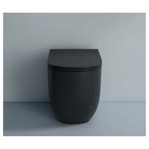 Studio Bagno Milady Wall Faced Package with Expert Evo Pneumatic Cistern - Matte Black MB-MIL002002PN by Studio Bagno, a Toilets & Bidets for sale on Style Sourcebook