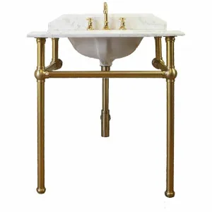 Turner Hastings Mayer 75 Brushed Brass Stand with Basin One Tap Hole MA752WS-BB-1TH by Turner Hastings, a Vanities for sale on Style Sourcebook