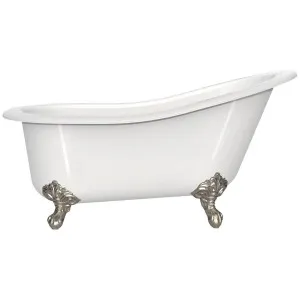 Victoria + Albert Shropshire Clawfoot Freestanding Bath - Gloss White with Brushed Nickel Feet SHRNSWNOFTSHRBN by Victoria + Albert, a Bathtubs for sale on Style Sourcebook