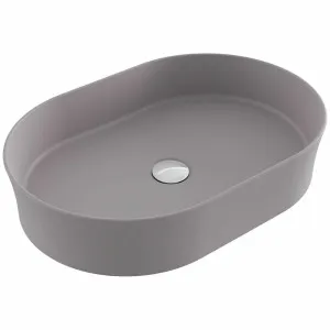 Turner Hastings Fino 55 x 38 Fine Fireclay Above Counter Basin Matte Grey FI5492CTB-MG by Turner Hastings, a Basins for sale on Style Sourcebook