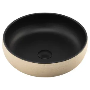 Terzofoco By Oliveri Curved Countertop Basin - Light Earth and Matte Black TZ0302EB by Terzofoco by Oliveri, a Basins for sale on Style Sourcebook