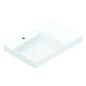 Catalano Zero 75 Left Wall Hung Basin with No Taphole - Gloss White 0120790001-905610X2 by Catalano, a Basins for sale on Style Sourcebook