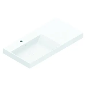 Catalano Zero 100 Left Wall Hung Basin with 1 Taphole - Gloss White 0121041001-905610X2 by Catalano, a Basins for sale on Style Sourcebook