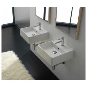 Studio Bagno Apartment 40R Bench or Wall Basin with 3 Tap Holes - Gloss White 5001-3 50013 by Studio Bagno, a Basins for sale on Style Sourcebook