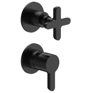 Fantini Icona Classic Wall Diverter Mixer - Matte Black 5313R485B-4400M585A by Fantini, a Showers for sale on Style Sourcebook