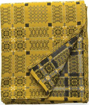 Melin Tregwynt Knot Garden Double Size Throw Gorse - KNOTGABLAGODBL by Melin Tregwynt, a Throws for sale on Style Sourcebook
