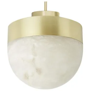CTO Lighting Lucid 300 Pendant - Alabaster and Satin Brass LUCPE3HASB by CTO Lighting, a Lighting for sale on Style Sourcebook