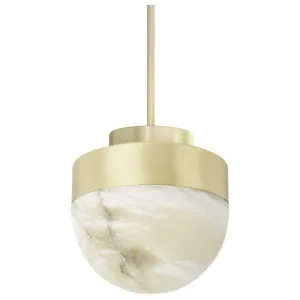 CTO Lighting Lucid 200 Pendant - Alabaster and Satin Brass LUCPE2HASB by CTO Lighting, a Lighting for sale on Style Sourcebook