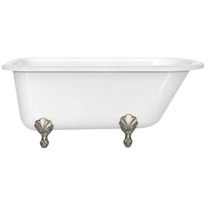 Victoria + Albert Hampshire 1500 Clawfoot Freestanding Bath - Gloss White with Brushed Nickel Feet HA1NSWNOFTHAMBN by Victoria + Albert, a Bathtubs for sale on Style Sourcebook