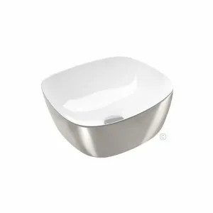 Catalano Green Lux 40x40 Washbasin - Silver and White 3113000525 by Catalano, a Basins for sale on Style Sourcebook