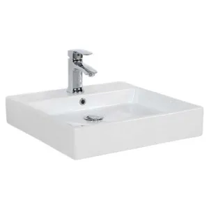 Studio Bagno Prossimo 50 Bench or Wall Basin with 1 Tap Hole - Gloss White NX255-1 by Studio Bagno, a Basins for sale on Style Sourcebook