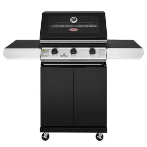 BeefEater 1200 Series 3 Burner LPG BBQ with Trolley & Side Burner Black Enamel BMG1230BB by BeefEater, a BBQs for sale on Style Sourcebook
