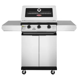 BeefEater 1200 Series 3 Burner LPG BBQ with Trolley & Side Burner Stainless Steel BMG1230SB by BeefEater, a BBQs for sale on Style Sourcebook
