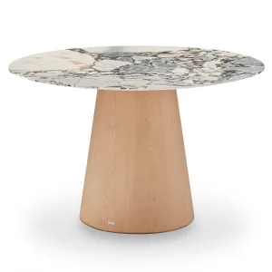 Dina 120cm Round Dining Table in Real Blue Galaxy Marble by Luxo Furniture, a Dining Tables for sale on Style Sourcebook