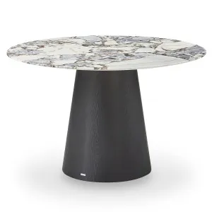 Dina 120cm Round Marble Dining Table in Real Blue Galaxy Black by Luxo Furniture, a Dining Tables for sale on Style Sourcebook