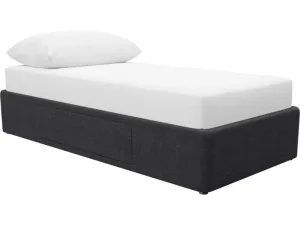 Zenith Kids 1 Storage Drawer Bed Base Plaza Flint Grey  by James Lane, a Beds & Bed Frames for sale on Style Sourcebook