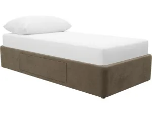 Zenith Kids 1 Storage Drawer Bed Base Tribute Walnut  by James Lane, a Beds & Bed Frames for sale on Style Sourcebook