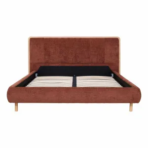 Aubrey King Bed Frame in Lila Rust / Oak by OZ Design, a Beds & Bed Frames for sale on Style Sourcebook