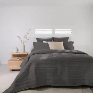 Bambury Flinders Charcoal Coverlet Set by null, a Quilt Covers for sale on Style Sourcebook