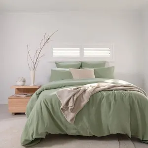 Bambury Linen Sage Quilt Cover Set by null, a Quilt Covers for sale on Style Sourcebook