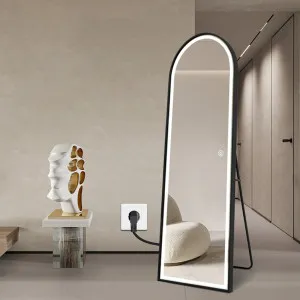 Arched LED Full Length Mirror 2 colours available Black by Luxe Mirrors, a Illuminated Mirrors for sale on Style Sourcebook