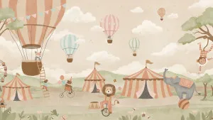 Cotton Clouds at the Circus Fair Wallpaper by Urban Road, a Wallpaper for sale on Style Sourcebook