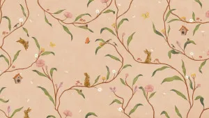 The Tales of the Willowtree Rabbits Warm Neutral Wallpaper by Urban Road, a Wallpaper for sale on Style Sourcebook