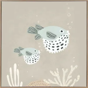 Pair of Pufferfish Canvas Art Print by Urban Road, a Prints for sale on Style Sourcebook