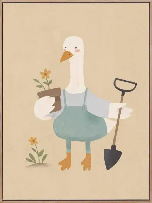 Gardening Goose Canvas Art Print by Urban Road, a Prints for sale on Style Sourcebook