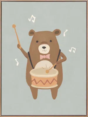 Drumroll, Please, Bear Canvas Art Print by Urban Road, a Prints for sale on Style Sourcebook