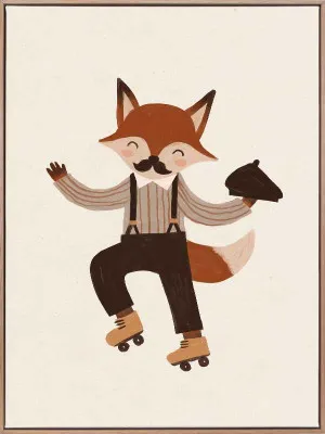 Felix the Rollerskating Fox Canvas Art Print by Urban Road, a Prints for sale on Style Sourcebook