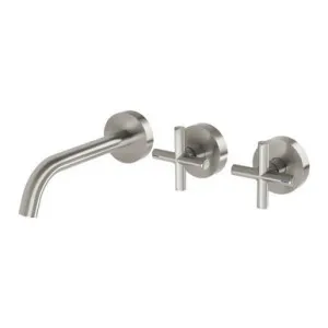Vivid Slimline Plus Wall Bath Or Basin Set 180mm Outlet 5Star Lead Free In Brushed Nickel By Phoenix by PHOENIX, a Bathroom Taps & Mixers for sale on Style Sourcebook