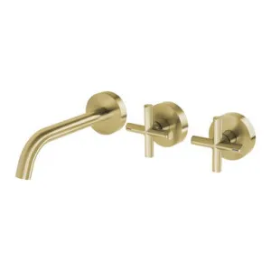 Vivid Slimline Plus Wall Bath Or Basin Set 180mm Outlet 5Star Brushed Lead Free In Gold By Phoenix by PHOENIX, a Bathroom Taps & Mixers for sale on Style Sourcebook