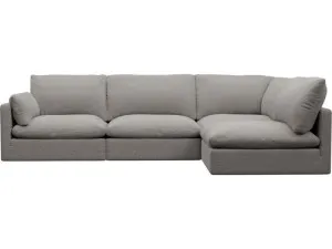 Willow Boucle Pumice Corner Sofa - 4 Seater RAF Terminal by James Lane, a Sofas for sale on Style Sourcebook
