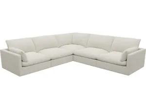 Willow Boucle Ivory Corner Sofa - 5 Seater by James Lane, a Sofas for sale on Style Sourcebook