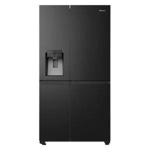 Hisense 632L PureFlat Side by Side Refrigerator With Non-Plumbed Water and Ice Dispenser Black Steel HRSBS633BW by HiSense, a Refrigerators, Freezers for sale on Style Sourcebook