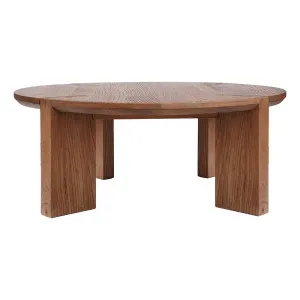 Calix Round Coffee Table 100cm in Rustic Elm Caramel by OZ Design, a Coffee Table for sale on Style Sourcebook