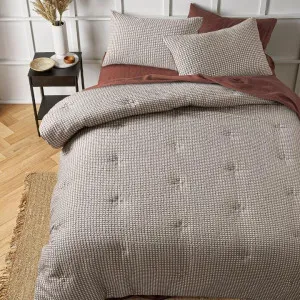 Accessorize Hokey Pokey Waffle Natural Comforter Set by null, a Quilts & Bedspreads for sale on Style Sourcebook