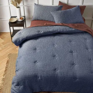 Accessorize Hokey Pokey Waffle Navy Comforter Set by null, a Quilts & Bedspreads for sale on Style Sourcebook