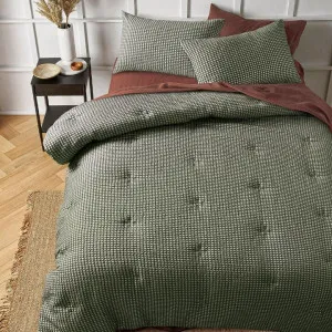 Accessorize Hokey Pokey Waffle Green Comforter Set by null, a Quilts & Bedspreads for sale on Style Sourcebook