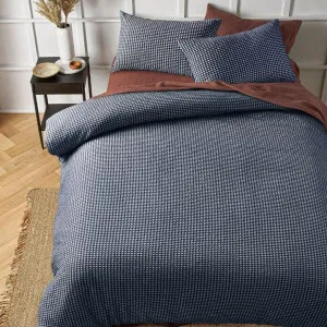 Accessorize Hokey Pokey Waffle Navy Quilt Cover Set by null, a Quilt Covers for sale on Style Sourcebook