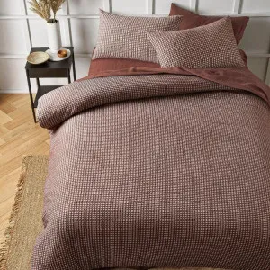 Accessorize Hokey Pokey Waffle Tobacco Quilt Cover Set by null, a Quilt Covers for sale on Style Sourcebook