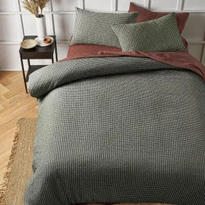 Accessorize Hokey Pokey Waffle Green Quilt Cover Set by null, a Quilt Covers for sale on Style Sourcebook